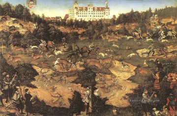  schloss - Jagd zu Ehren Karl V auf der Burg von Torgau Renaissance Lucas Cranach der Ältere